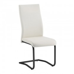 BENSON Καρέκλα Μέταλλο Βαφή Μαύρο PVC Cream SET 4τμχ c424374