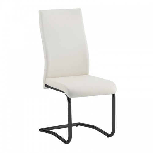 BENSON Καρέκλα Μέταλλο Βαφή Μαύρο PVC Cream SET 4τμχ c424374