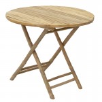 Τραπέζι Obbie pakoworld πτυσσόμενο bamboo φυσικό Φ90x77εκ c424402