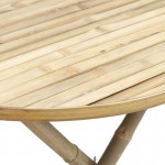 Τραπέζι Obbie pakoworld πτυσσόμενο bamboo φυσικό Φ90x77εκ c424402