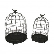 MIRTILE DECO ΚΛΟΥΒΙ SET 2ΤΜΧ ΜΕΤΑΛΛΟ ΜΑΥΡΟ D29 85 22 86xH40 64 34 29cm c424847