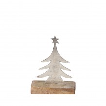 XMAS FELICITY ΔΕΝΤΡΟ ΑΛΟΥΜΙΝΙΟ ΞΥΛΟ MANGO ΑΣΗΜΙ ΦΥΣΙΚΟ 13x5xH18cm c424955 XMAS FELICITY ΔΕΝΤΡΟ ΑΛΟΥΜΙΝΙΟ ΞΥΛΟ MANGO ΑΣΗΜΙ ΦΥΣΙΚΟ 13x5xH18cm c424955