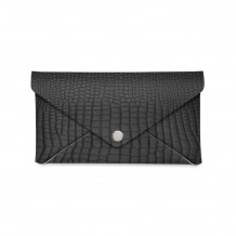 Δερμάτινος φάκελος λογαριασμού, μαύρος, 18x10cm, DAG c42496