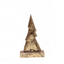 XMAS JOLLY ΔΕΝΤΡΟ ΞΥΛΟ MANGO ΧΡΥΣΟ 13x6xH23cm c424994