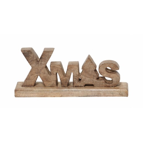 XMAS NATURAL XMAS ΔΙΑΚΟΣΜΗΤΙΚΟ ΞΥΛΟ MANGO ΦΥΣΙΚΟ 10x2 5xH22 5cm c425026