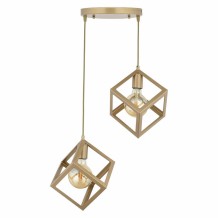 ΦΩΤΙΣΤΙΚΟ ΟΡΟΦΗΣ 2ΦΩΤΟ ΜΕΤΑΛΛΙΚΟ ΧΡΥΣΟ Ε27 HM7420 02 35x80Υ εκ c425091