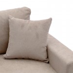 Γωνιακός καναπές κρεβάτι αναστρέψιμος Lilian pakoworld ύφασμα μπεζ 225x148x81εκ c425099
