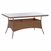 ΤΡΑΠΕΖΙ ΜΕΤΑΛΛΙΚΟ MINSK RATTAN ΜΠΕΖ ΚΑΦΕ HM5507 02 150x90x75 εκ c425137