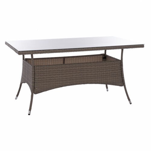 ΤΡΑΠΕΖΙ ΜΕΤΑΛΛΙΚΟ MINSK RATTAN ΓΚΡΙ HM5507 01 150x90x75Υ εκ c425138
