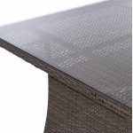 ΤΡΑΠΕΖΙ ΜΕΤΑΛΛΙΚΟ MINSK RATTAN ΓΚΡΙ HM5507 01 150x90x75Υ εκ c425138