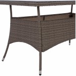 ΤΡΑΠΕΖΙ ΜΕΤΑΛΛΙΚΟ MINSK RATTAN ΓΚΡΙ HM5507 01 150x90x75Υ εκ c425138