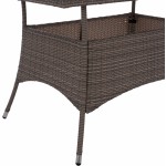 ΤΡΑΠΕΖΙ ΜΕΤΑΛΛΙΚΟ MILITARY RATTAN ΓΚΡΙ HM5141 31 120x70x75Υ εκ c425139