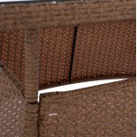 ΤΡΑΠΕΖΙ ΜΕΤΑΛΛΙΚΟ MILITARY RATTAN ΜΠΕΖ ΚΑΦΕ HM5141 32 120x70x75Υ εκ c425140