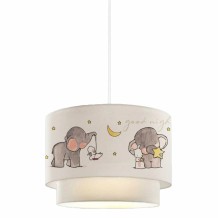 ΠΑΙΔΙΚΟ ΦΩΤΙΣΤΙΚΟ ΟΡΟΦΗΣ ΥΦΑΣΜΑΤΙΝΟ HM7572 01 ΛΕΥΚΟ ΜΕ ΣΧΕΔΙΟ ELEPHANT Φ30x70Y εκ c425492