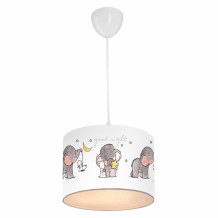 ΠΑΙΔΙΚΟ ΦΩΤΙΣΤΙΚΟ ΟΡΟΦΗΣ ΥΦΑΣΜΑΤΙΝΟ HM7575 01 ΛΕΥΚΟ ΜΕ ΣΧΕΔΙΟ ELEPHANT Φ24x70Y εκ c425497