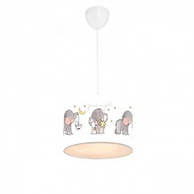 Παιδικό φωτιστικό οροφής PWL 1094 pakoworld Ε27 λευκό γκρι Φ24x70εκ c427691