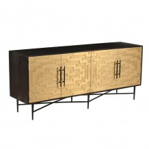RITZ ΜΠΟΥΦΕΣ 4ΠΟΡΤΕΣ ΜΑΥΡΟ ΧΡΥΣΟ ΜΑΤ 180x45xH76cm c428149 RITZ ΜΠΟΥΦΕΣ 4ΠΟΡΤΕΣ ΜΑΥΡΟ ΧΡΥΣΟ ΜΑΤ 180x45xH76cm c428149