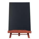 Επιτραπέζιος Πίνακας 22x36 cm μαύρος με βάση σε χρώμα ερυθρόξυλο SECURIT c42827