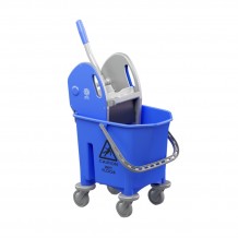 Καρότσι τροχήλατο για σφουγγάρισμα με πρέσσα κουβάς 25Lt 50x43x78cm μπλε c428302