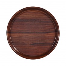 Δίσκος laminated με αντιολισθητική επιφάνεια στρογγυλός φ35 5cm χρώμα ξύλου c428421