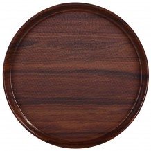 Δίσκος laminated με αντιολισθητική επιφάνεια στρογγυλός φ40 5cm χρώμα ξύλου c428422
