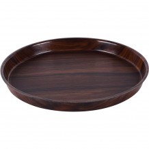 Δίσκος laminated με αντιολισθητική επιφάνεια βαθύς φ42cm χρώμα ξύλου c428425