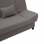 Kαναπές κρεβάτι Tiko pakoworld 3θέσιος με αποθηκευτικό χώρο ύφασμα γκρι 200x85x90εκ c428608
