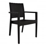 ΚΑΡΕΚΛΑ ΜΕ ΜΠΡΑΤΣΑ KAGANU DARK BROWN HM5134 09 57x55 5x89 εκ SET 4τμχ c428808