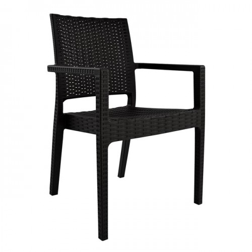 ΚΑΡΕΚΛΑ ΜΕ ΜΠΡΑΤΣΑ KAGANU DARK BROWN HM5134 09 57x55 5x89 εκ SET 4τμχ c428808