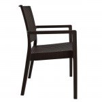 ΚΑΡΕΚΛΑ ΜΕ ΜΠΡΑΤΣΑ KAGANU DARK BROWN HM5134 09 57x55 5x89 εκ SET 4τμχ c428808