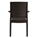 ΚΑΡΕΚΛΑ ΜΕ ΜΠΡΑΤΣΑ KAGANU DARK BROWN HM5134 09 57x55 5x89 εκ SET 4τμχ c428808