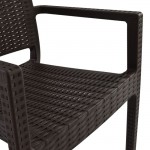ΚΑΡΕΚΛΑ ΜΕ ΜΠΡΑΤΣΑ KAGANU DARK BROWN HM5134 09 57x55 5x89 εκ SET 4τμχ c428808