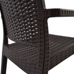 ΚΑΡΕΚΛΑ ΜΕ ΜΠΡΑΤΣΑ KAGANU DARK BROWN HM5134 09 57x55 5x89 εκ SET 4τμχ c428808