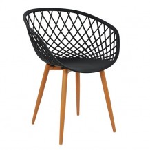 ΠΟΛΥΘΡΟΝΑ ΠΟΛΥΠΡΟΠΥΛΕΝΙΟΥ ΜΑΥΡΗ ΜΕ ΜΕΤΑΛΛΙΚΑ ΠΟΔΙΑ ΑΠΟΜΙΜΗΣΗ ΞΥΛΟΥ ARIADNE HM8001 02 62 5x56x80 εκ SET 4τμχ c428830