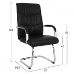 ΠΟΛΥΘΡΟΝΑ ESTHER HM1045 11 ΜΑΥΡΟ PU ΜΕ ΒΑΣΗ ΧΡΩΜΙΟΥ 57x66 5x102 cm SET 2τμχ c428888