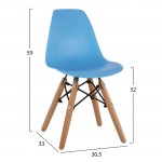 ΚΑΡΕΚΛΑ TWIST KID ΤΜΧ HM8453 08 ΞΥΛΙΝΑ ΠΟΔΙΑ ΚΑΘΙΣΜΑ ΜΠΛΕ PP 30 5Χ33Χ59 ΕΚ SET 4τμχ c428905
