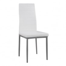 ΚΑΡΕΚΛΑ ΜΕΤΑΛΛΙΚΗ LADY HM0037 11 ΛΕΥΚΟ PU ΜΕΤΑΛΛΙΚΟ ΣΚΕΛΕΤΟ K D 40x48x95 εκ SET 4τμχ c429023