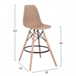 ΣΚΑΜΠΟ ΜΠΑΡ RENATA HM0173 45 ΚΑΠΟΥΤΣΙΝΟ 58x56x107Υ εκ SET 4τμχ c429028