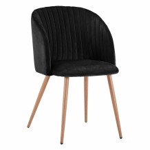 ΠΟΛΥΘΡΟΝΑΚΙ LEAH HM8543 04 ΜΕ ΒΕΛΟΥΔΟ ΜΑΥΡΟ ΚΑΙ ΜΕΤΑΛΛΙΚΑ ΠΟΔΙΑ 53x57x81 εκ SET 2τμχ c429113