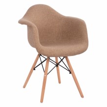 ΠΟΛΥΘΡΟΝΑ ΜΕ ΞΥΛΙΝΑ ΠΟΔΙΑ ΜΕ ΥΦΑΣΜΑ ΜΠΕΖ MIRTO HM005 63 63x57x81 εκ SET 2τμχ c429126