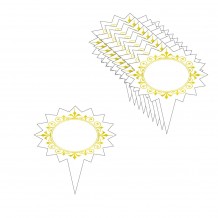 Σετ 10 τεμάχια ταμπελάκια PVC καρφωτά, 10x6cm, χρυσά c42937 Σετ 10 τεμάχια ταμπελάκια PVC καρφωτά, 10x6cm, χρυσά c42937