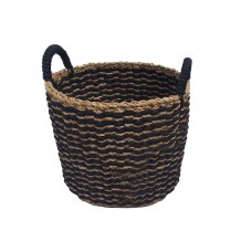 DEKUZ ΚΑΛΑΘΙ ΜΕ ΛΑΒΕΣ SEAGRASS ΦΥΣΙΚΟ ΜΑΥΡΟ D36xH30cm c429537 DEKUZ ΚΑΛΑΘΙ ΜΕ ΛΑΒΕΣ SEAGRASS ΦΥΣΙΚΟ ΜΑΥΡΟ D36xH30cm c429537