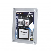 Κορνίζα Α4 φυλλαδίων διάφανη, για Βιτρίνες, γκρι, SECURIT c42955 Κορνίζα Α4 φυλλαδίων διάφανη, για Βιτρίνες, γκρι, SECURIT c42955