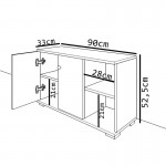 Έπιπλο εισόδου Deril pakoworld λευκό sonoma 90x33x52 5εκ c429571