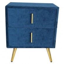 PASSION Κομοδίνο με 2 Συρτάρια Ύφασμα Velure Απόχρωση Μπλε c430040 PASSION Κομοδίνο με 2 Συρτάρια Ύφασμα Velure Απόχρωση Μπλε c430040