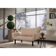 Parole διθέσιος καναπές κρεβάτι κρεμ ύφασμα 140x70x65cm c430123 Parole διθέσιος καναπές κρεβάτι κρεμ ύφασμα 140x70x65cm c430123