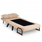 Comfort πολυθρόνα κρεβάτι κρεμ ύφασμα 60x78cm c430132