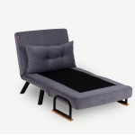 Comfort πολυθρόνα κρεβάτι γκρι ύφασμα 60x78 cm c430133