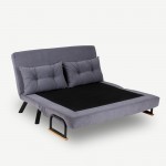 Comfort διθέσιος καναπές κρεβάτι γκρι ύφασμα 133x78cm c430135