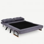 Comfort διθέσιος καναπές κρεβάτι γκρι ύφασμα 133x78cm c430135